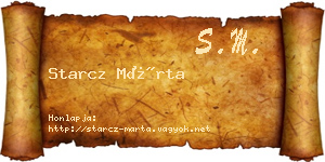 Starcz Márta névjegykártya