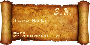 Starcz Márta névjegykártya