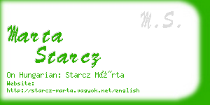 marta starcz business card